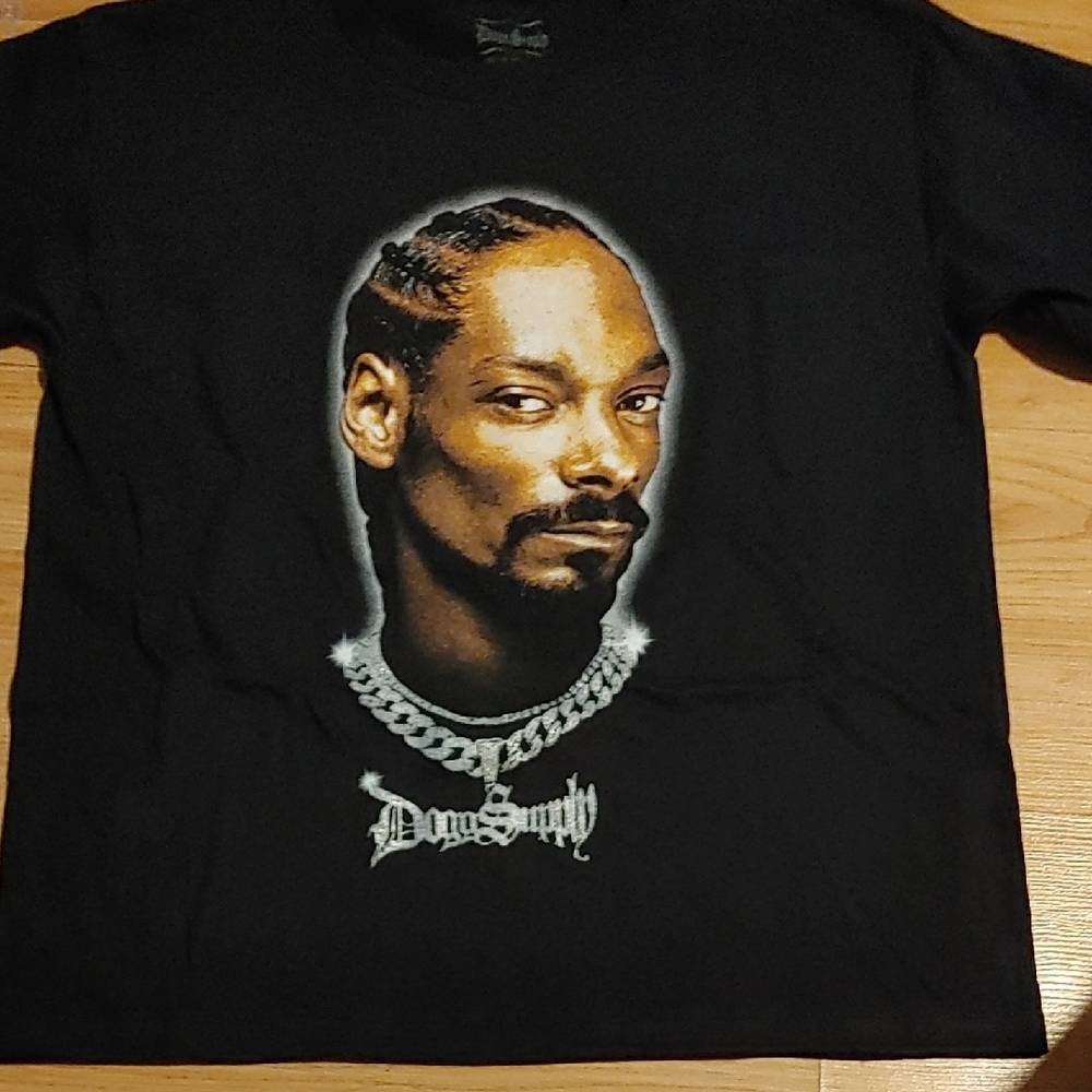 ✅ $10 Add On Snoop Dog Black Graphic T-Shirt Sz Med